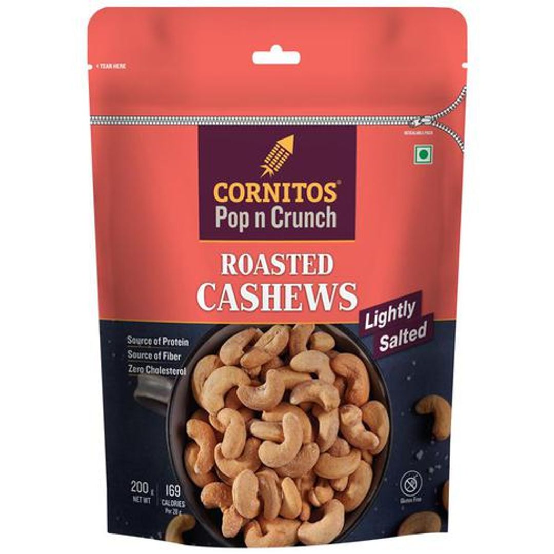 Cornitos Lightly Salted Roasted Cashews, 200 g Pouch