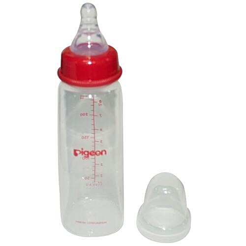 Pigeon Baby Peristaltic Nursing Bottle Kpp - With 2-Nipple, Medium, Red, 240 ml Set of 3 