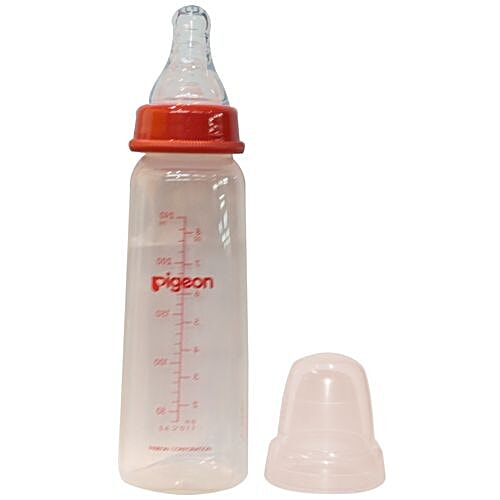 Pigeon Baby Peristaltic Nursing Bottle Kpp - With 2-Nipple, Large, Red, 240 ml Set of 3 
