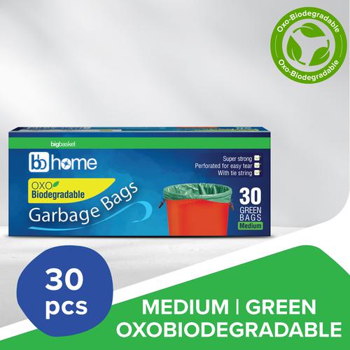 Buy BB Home Garbage Bags - Medium, Green, 48 x 53 cm Online at Best Price  of Rs 69 - bigbasket