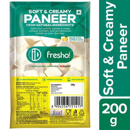 iD Fresho Soft & Creamy Paneer, 200 g  