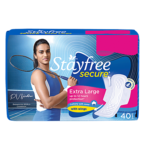 Buy STAYFREE Sanitary Pads Secure Cottony, XL Online at Best Price of
