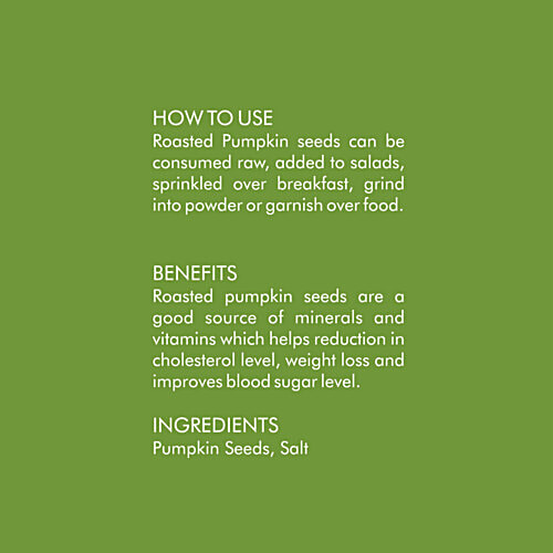 Nutrashil Pumpkin Seeds - Roasted & Salted, 150 g  Good Source of Minerals & Vitamins