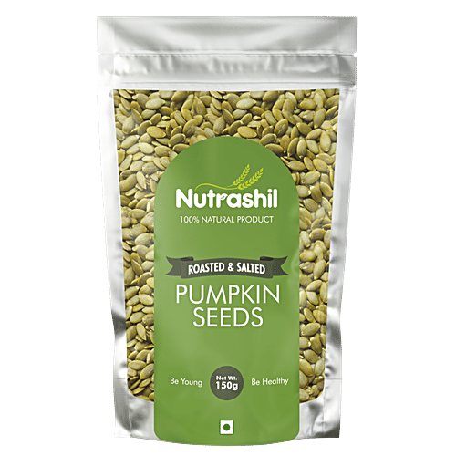 Nutrashil Pumpkin Seeds - Roasted & Salted, 150 g  Good Source of Minerals & Vitamins