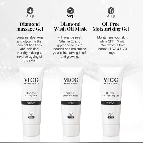 VLCC Diamond Facial Kit For Skin Purifying, 60 g  For Skin Polishing & Purification
