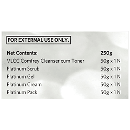 Vlcc Professional Salon Series Platinum Silver Facial Kit, 250 g  