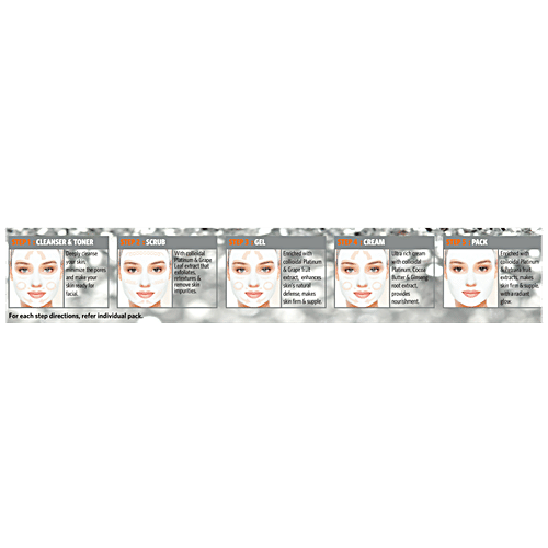 Vlcc Professional Salon Series Platinum Silver Facial Kit, 250 g  