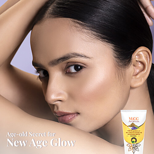 VLCC Ayurveda Multani Mitti Face Pack Clay Mask For Hydration & Dark Spots, 100 g  Paraben Free Certified