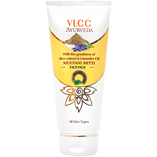VLCC Ayurveda Multani Mitti Face Pack Clay Mask For Hydration & Dark Spots, 100 g  Paraben Free Certified