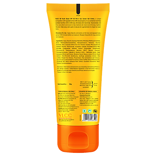 VLCC Bright Glow SPF 40 PA+++ Sunscreen, 50 g  Paraben Free