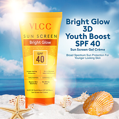 VLCC Bright Glow SPF 40 PA+++ Sunscreen, 50 g  Paraben Free