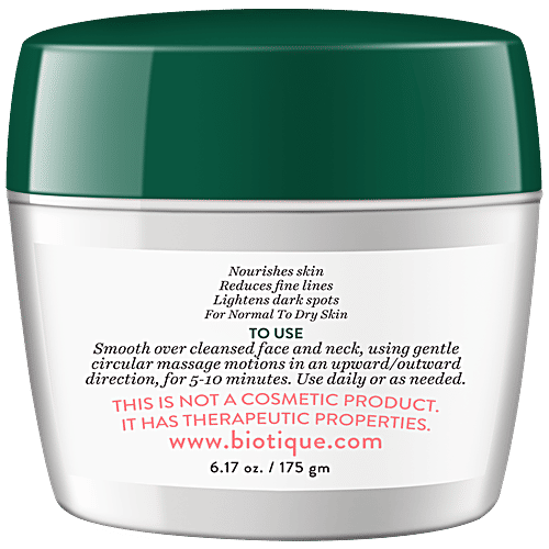 BIOTIQUE Anti-Ageing Face Massage Cream - Quince Seed, See Firm, Resilient, Radiant Skin, 175 g  100% Botanical Extracts
