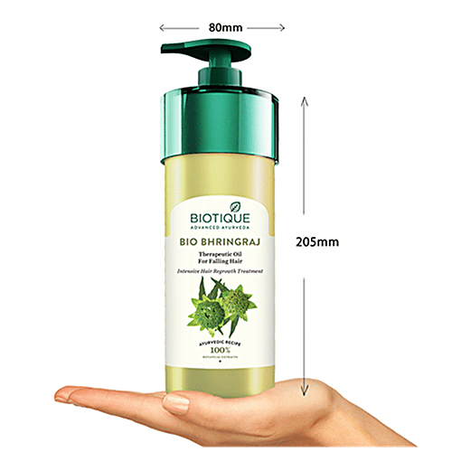 BIOTIQUE Anti Hair Fall Hair Oil - Bhringraj, Intensive Hair Growth Therapy, 800 ml  Ayurvedic Recipe