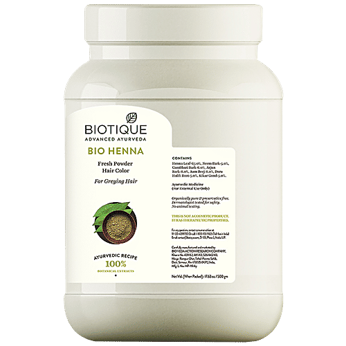 Buy BIOTIQUE Bio Henna Leaf Powder Online at Best Price of Rs 520