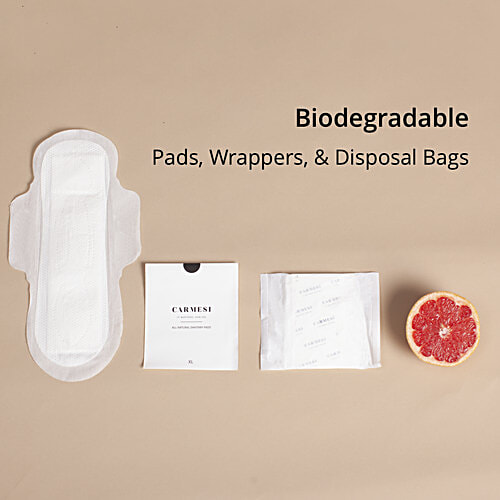 Carmesi All Natural Sanitary Pads - Regular, 10 pcs  