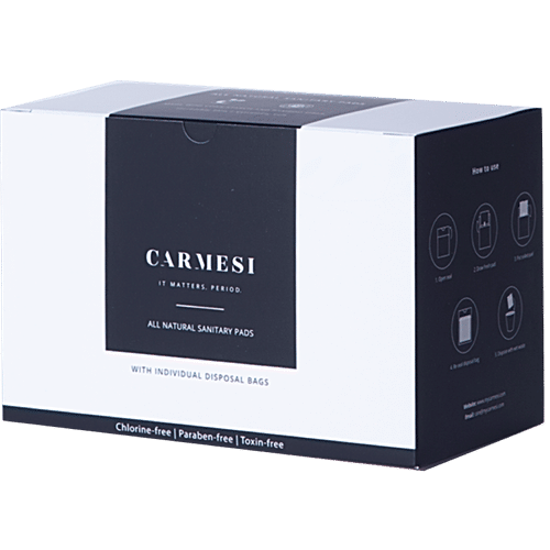 Carmesi All Natural Sanitary Pads - XL, 30 pcs  