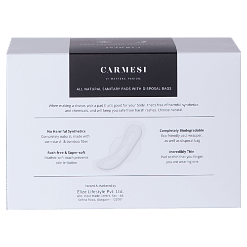 Carmesi All Natural Sanitary Pads - XL, 30 pcs  