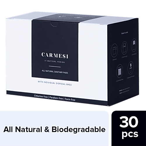 Carmesi All Natural Sanitary Pads - XL, 30 pcs  