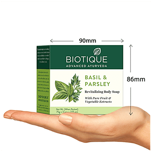 Buy BIOTIQUE Advanced Ayurveda Basil & Parsley Revitalizing Body Soap