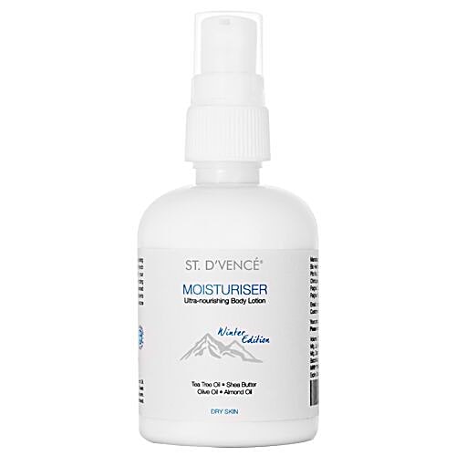 ST. D'VENCE Tea Tree Oil & Shea Butter Body Lotion For Dry Skin - Winter Edition, 100 ml  