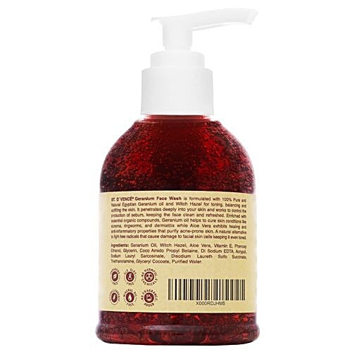 ST. D'VENCE Egyptian Geranium Oil & Witch Hazel Face Wash, 150 ml  