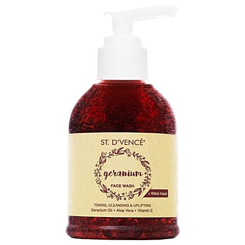 ST. D'VENCE Egyptian Geranium Oil & Witch Hazel Face Wash, 150 ml  