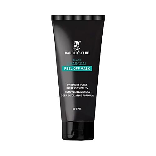 Barber's Club Black Charcoal Peel Off Mask - Ultimate Blackhead Remover, 60 g Paraben & Sulfate Free