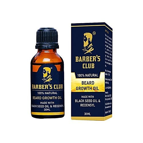 Barber's Club Beard Growth Oil With Black Seed Oil - 100% Natural, 30 ml  