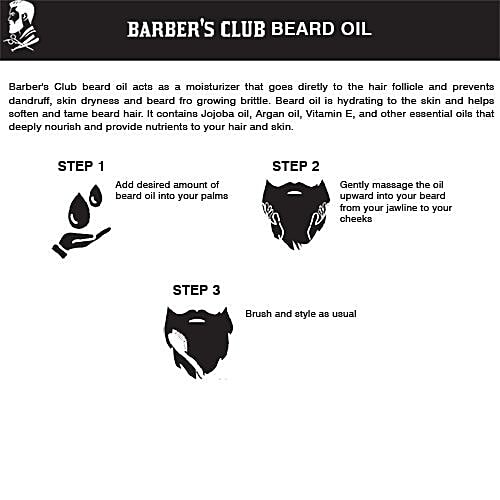 Barber's Club Beard Oil - 100% Natural, 30 ml  