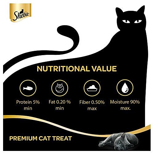 Sheba Melty Premium Cat Snack - Adult, Chicken & Chicken-Whitefish Flavour, 48 g Pack of 6 Hand Feed