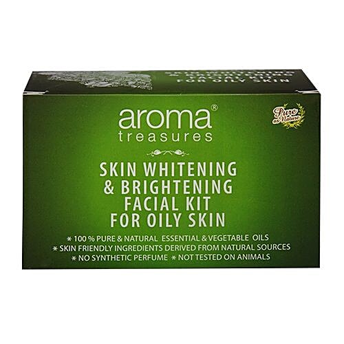 Aroma Treasures Skin Whitening & Brightening Facial Kit For Oily Skin, 230 g  