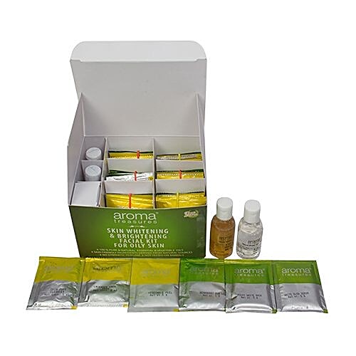 Buy Aroma Treasures Skin Whitening & Brightening Facial Kit For Oily