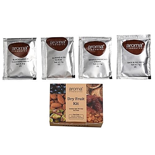 Buy Aroma Treasures Dry Fruit Facial Kit Single Time Use, Free From