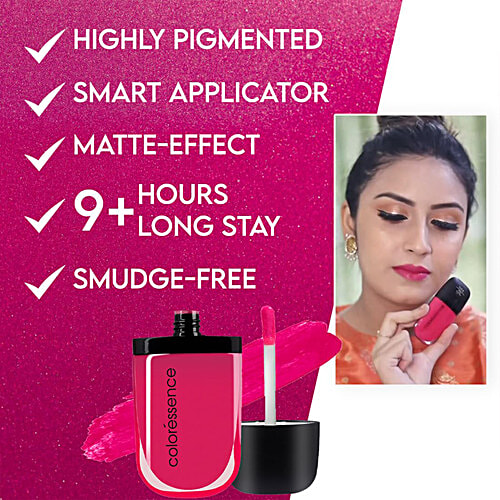 Coloressence Intense Liquid Lip Colour - Matte Finish, 8 ml Siren Red Non- Sticky Formula