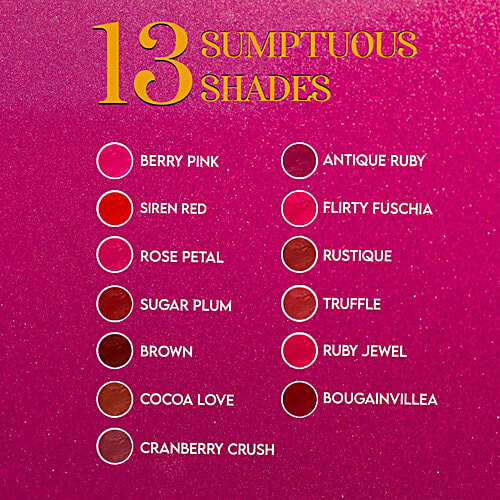 Coloressence Intense Liquid Lip Colour - Matte Finish, 8 ml Siren Red Non- Sticky Formula