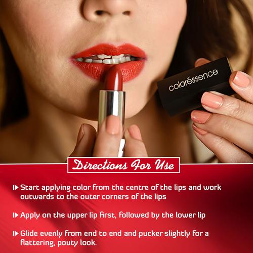 Coloressence Intense Long Wear Lipstick - Non Sticky, Long Lasting, Moisturising, Glossy, 3.3 g Sin 
