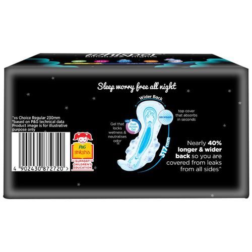 Buy Whisper Bindazzz Nights Sanitary Pads - Double Huge Wings, Wider Back,  XXXL Plus Online at Best Price of Rs 990 - bigbasket