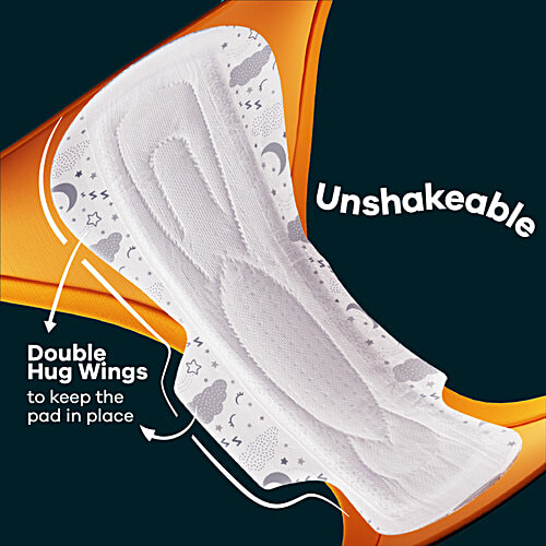 Whisper Ultra Bindazzz Nights Sanitary Pads - XL+, 15 pcs Up to 0% Leaks, All Night Long