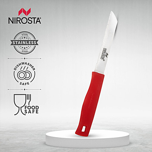 Fackelmann Nirosta Stainless Steel 25 cm Knife - Perfect For Cutting Fruits & Vegetables, 1 pc  Anti-Rust, Durable