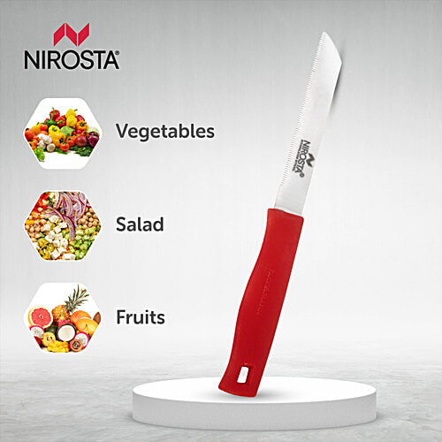 Fackelmann Nirosta Stainless Steel 25 cm Knife - Perfect For Cutting Fruits & Vegetables, 1 pc  Anti-Rust, Durable