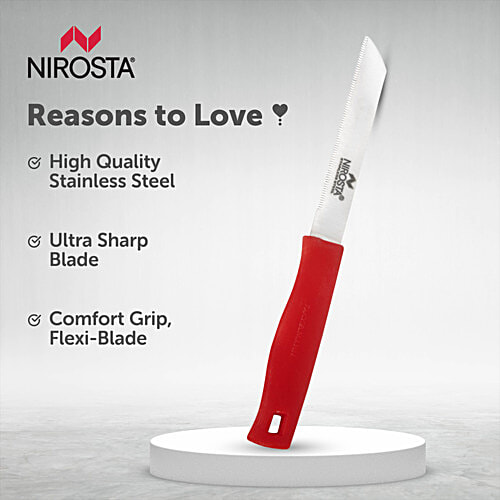 Fackelmann Nirosta Stainless Steel 25 cm Knife - Perfect For Cutting Fruits & Vegetables, 1 pc  Anti-Rust, Durable