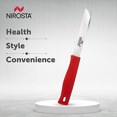 Fackelmann Nirosta Stainless Steel 25 cm Knife - Perfect For Cutting Fruits & Vegetables, 1 pc  Anti-Rust, Durable