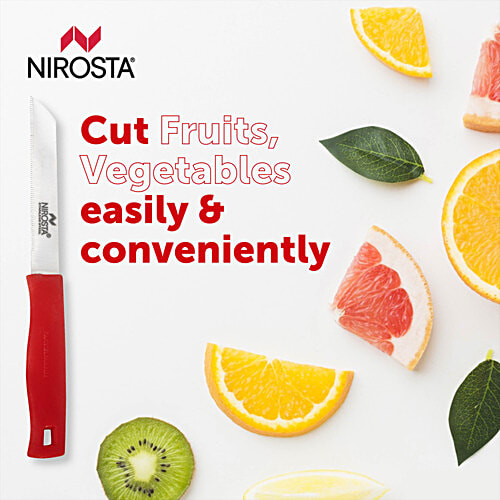 Fackelmann Nirosta Stainless Steel 25 cm Knife - Perfect For Cutting Fruits & Vegetables, 1 pc  Anti-Rust, Durable