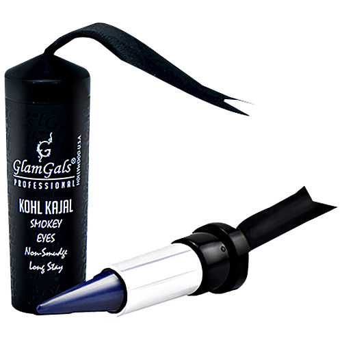 GlamGals Kohl Kajal Smokey & Matte Finish, 3.5 g Dark Blue Eyes Smokey & Matte Finish