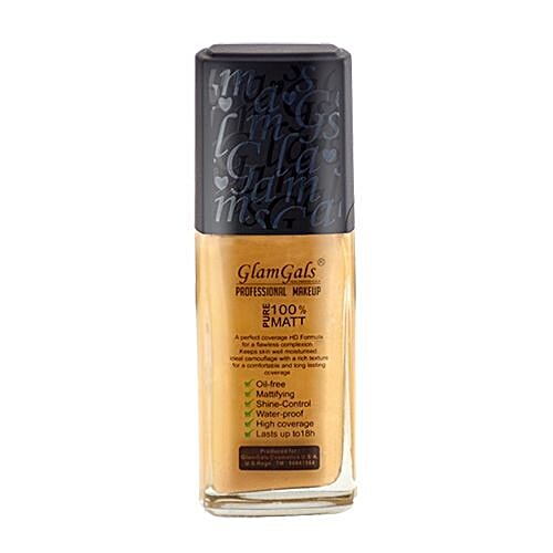 GlamGals Ultra Waterproof Liquid Foundation, 30 ml Warm Nude 