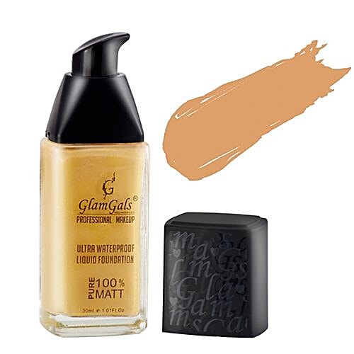 GlamGals Ultra Waterproof Liquid Foundation, 30 ml Warm Nude 