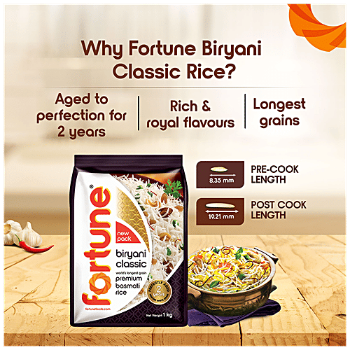Buy Fortune Biryani Classic Premium Basmati Raw Rice, Aged For 2