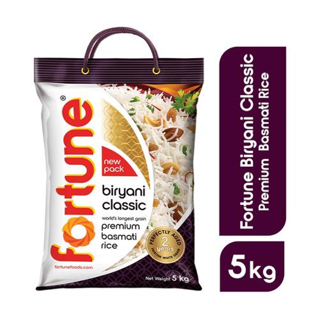 Fortune  Classic Basmati Rice/Basmati Akki - Biryani, 5 kg 