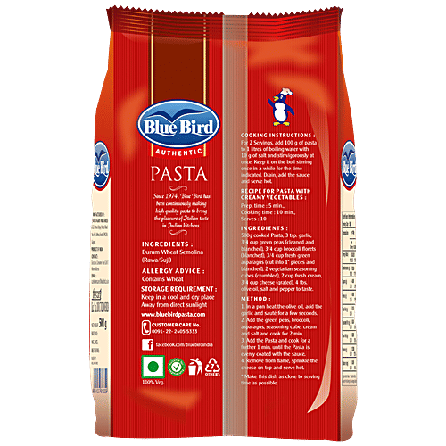 Blue Bird Fusilli Pasta, 500 g Pouch No Maida