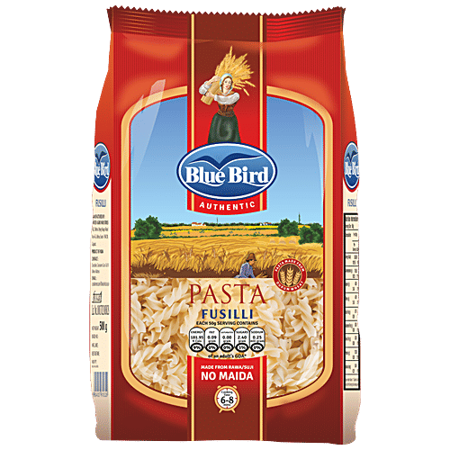 Blue Bird Fusilli Pasta, 500 g Pouch No Maida